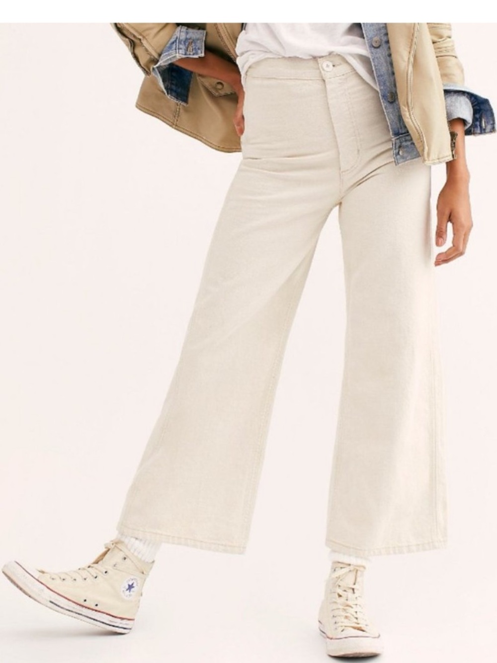 Levi Ribcage Wide Leg Crop